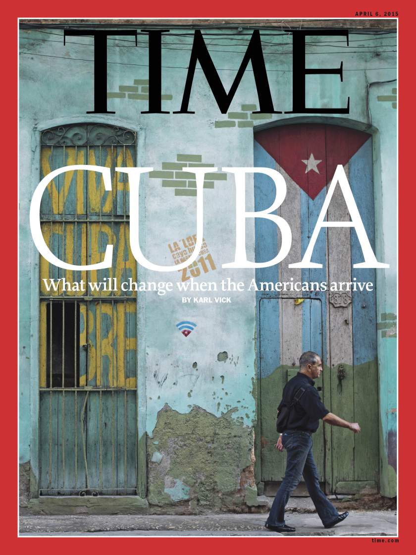 Connect Cuba wi-fi logo makes cover of Time Magazine while artist sits in a Cuba jail for attempting “free expression”