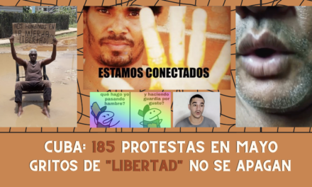 CUBA, GRITOS DE “LIBERTAD” NO SE APAGAN: 185 PROTESTAS EN MAYO 2022